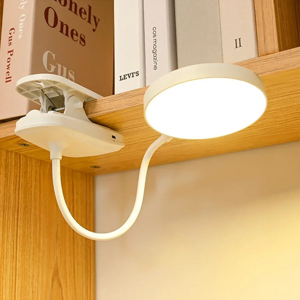 Led Table Lamp USB Rechargeable Night Light With Folding Clamp Study Stand Read Lamp Touch 3 Modes Dimming Eye Protection Light（副本）